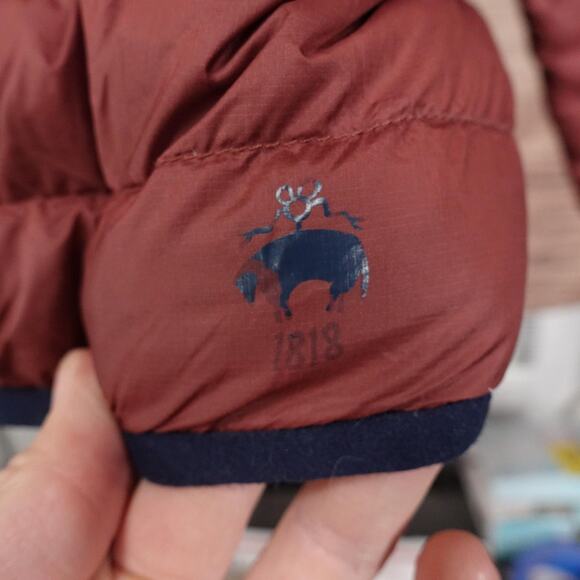 Brooks Brothers Red Fleece Jacket Mens 2XL Burgundy Down Puffer Lightweight‎ - Picture 3 of 16